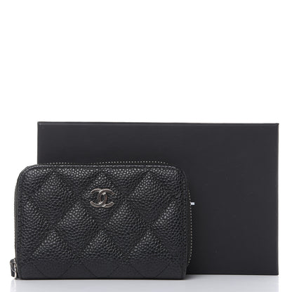 Chanel Caviar Quilted Zip Coin Purse Black 8 of 8