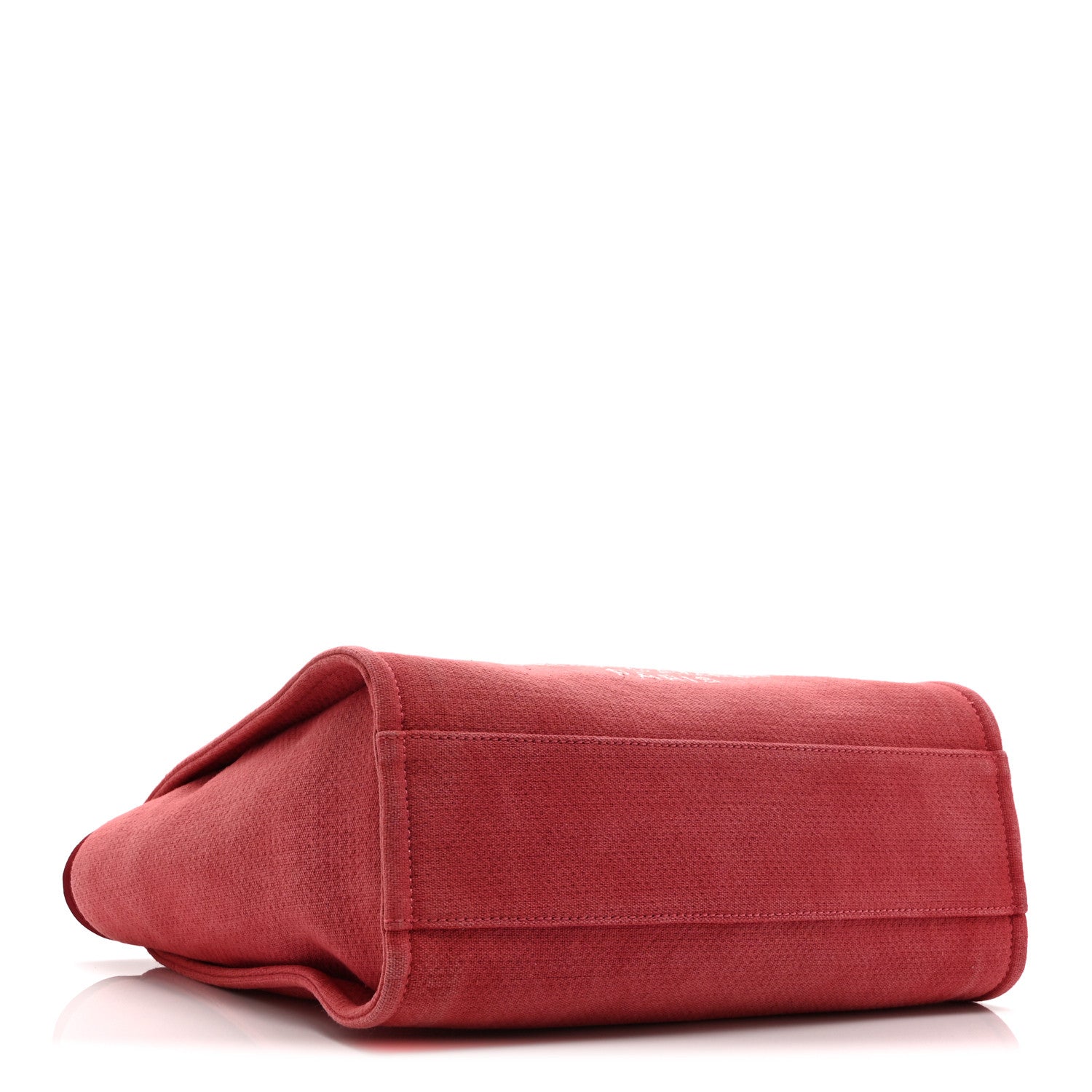 Chanel Canvas Small Deauville Tote Red 4 of 10