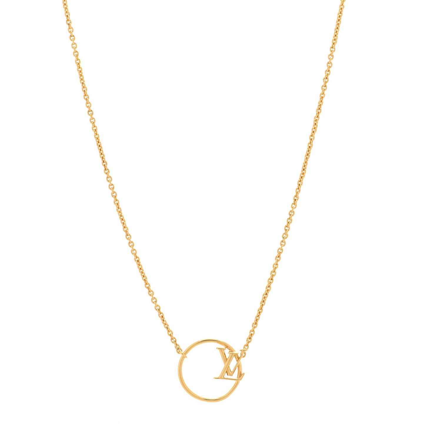 Metal LV Eclipse Necklace Gold