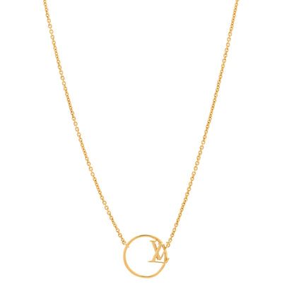 Louis Vuitton Metal LV Eclipse Necklace Gold 1 of 3