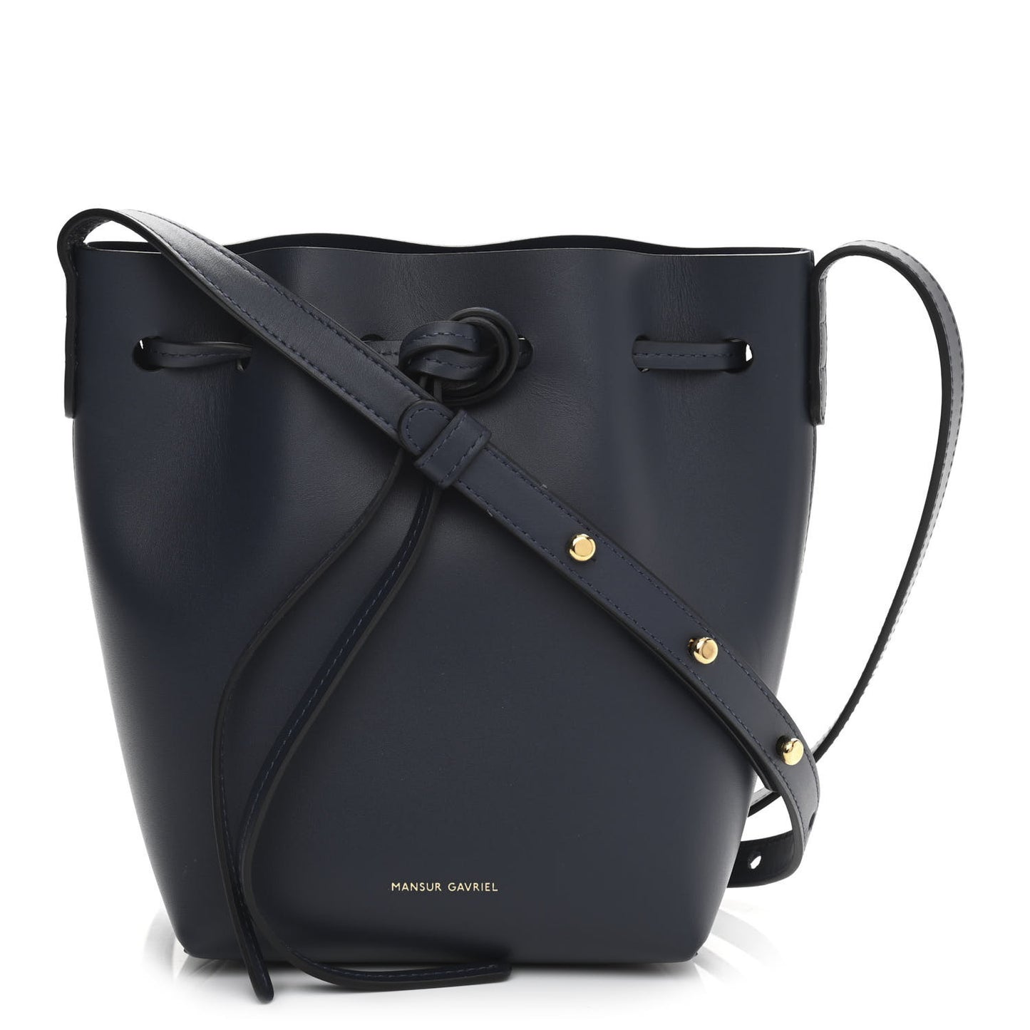 Calfskin Mini Bucket Bag Blu