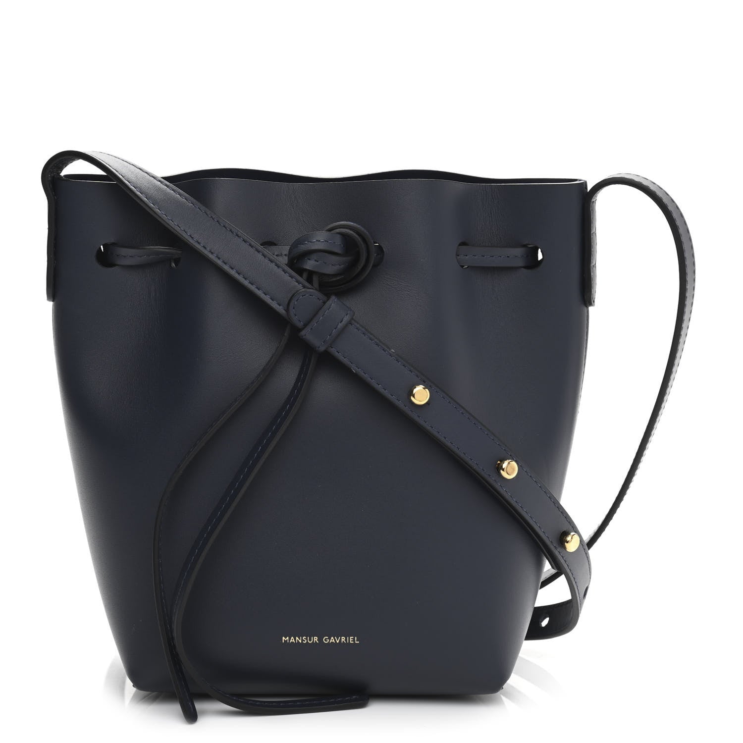Mansur Gavriel Calfskin Mini Bucket Bag Blu 1 of 9