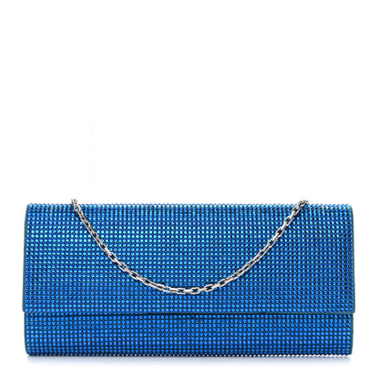 Judith Leiber Swarovski Crystal Flap Clutch Capri Blue 1 of 16