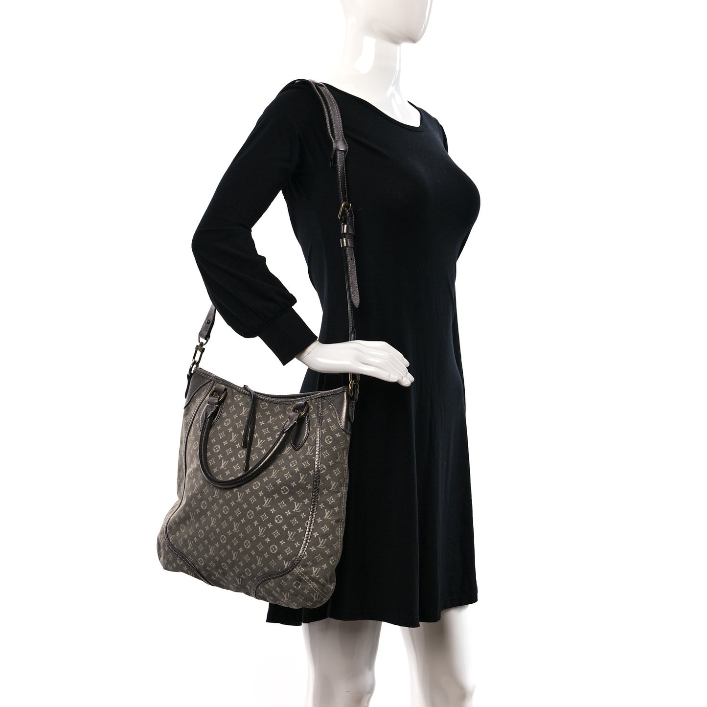 Mini Lin Monogram Besace Angele Platine