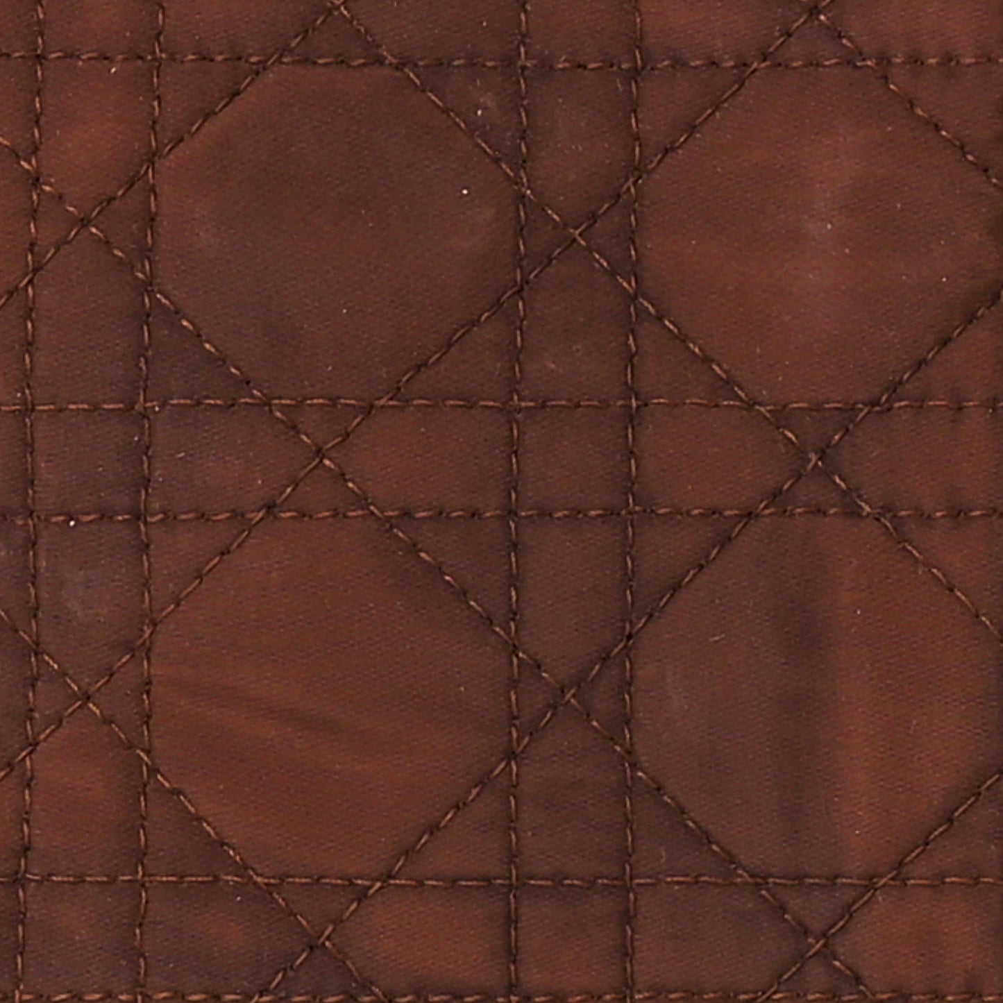 Nylon Cannage Medium Lady Dior Brown
