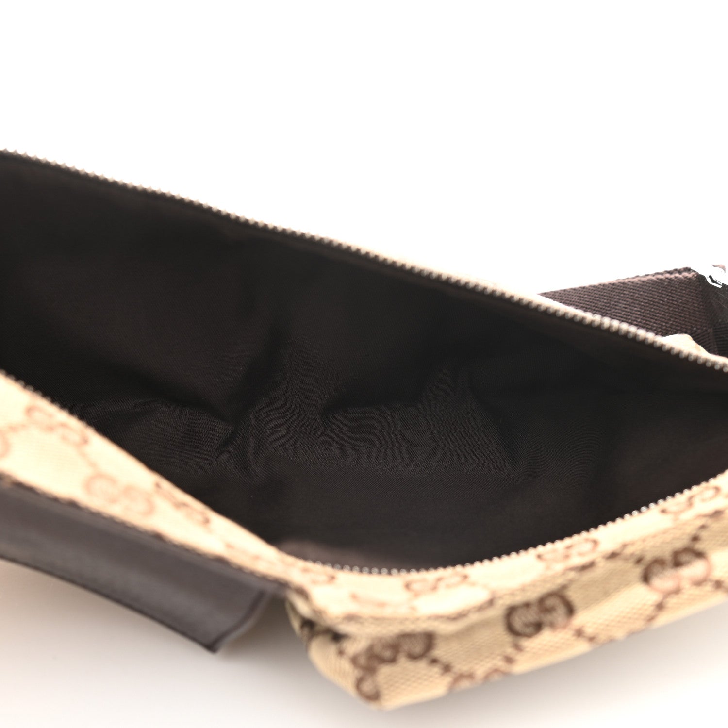 Gucci GG Monogram Double Pocket Belt Bag Dark Brown 5 of 12