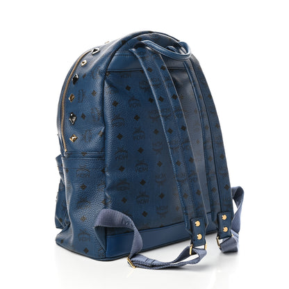 MCM Visetos Studded Medium Stark M Backpack Blue 3 of 9