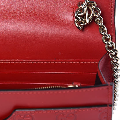 Gucci Guccissima Signature Bowy Chain Wallet Hibiscus Red 13 of 18