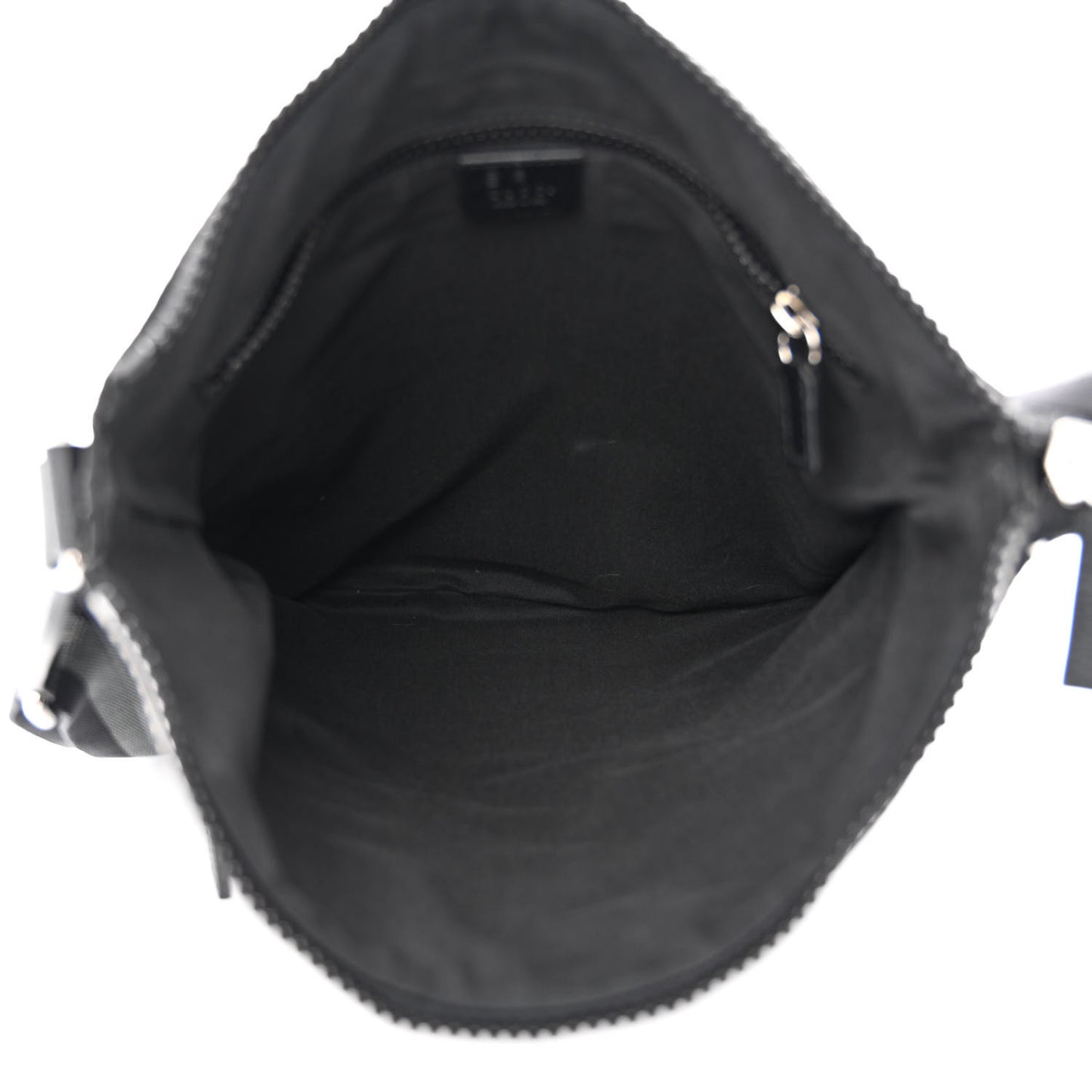 Nylon Monogram Medium Flat Messenger Bag Black