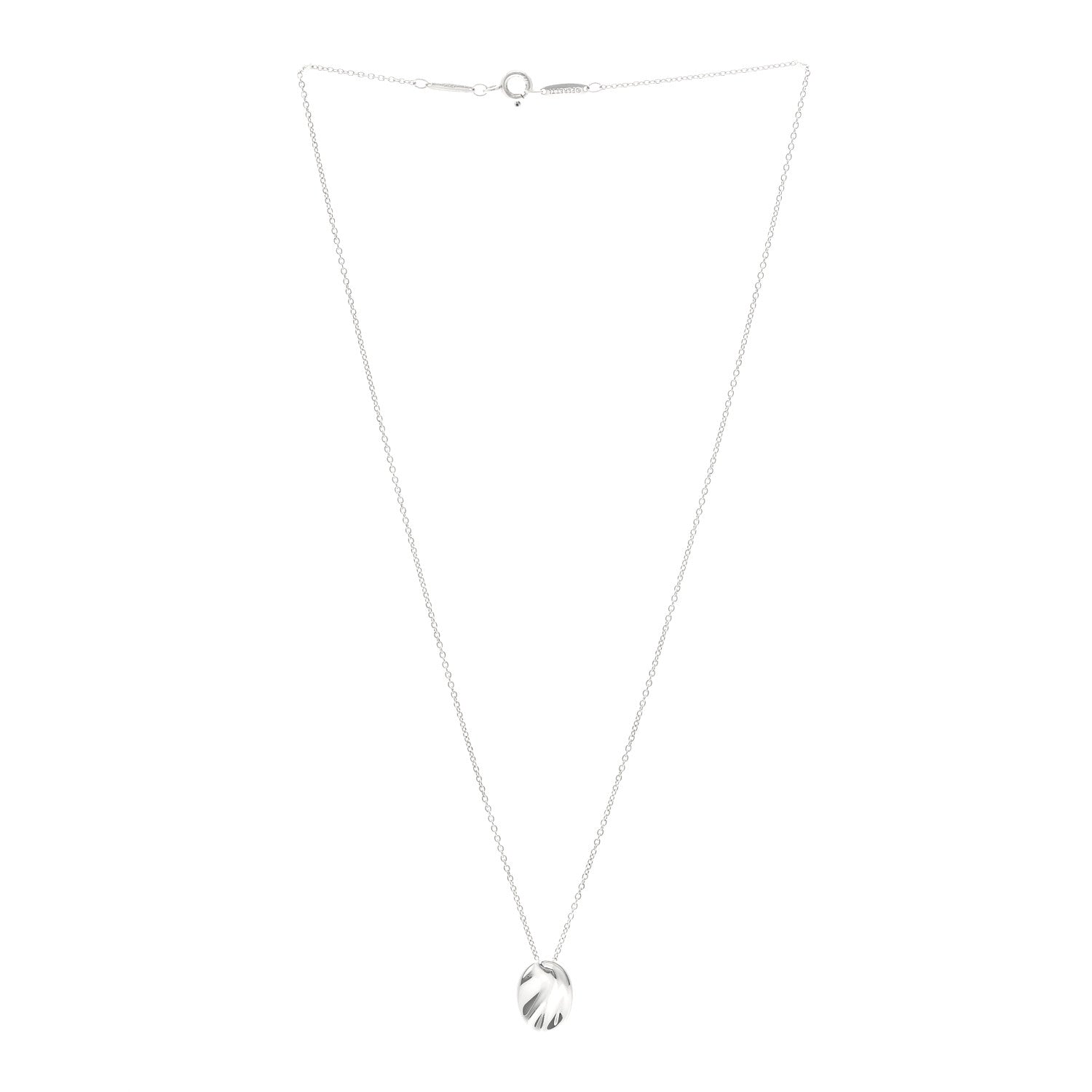 Tiffany Sterling Silver Elsa Peretti Zodiac Aquarius Pendant Necklace 3 of 5