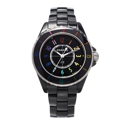 Chanel Stainless Steel Ceramic 33mm J12 Electro Quartz Watch Black 1 of 6