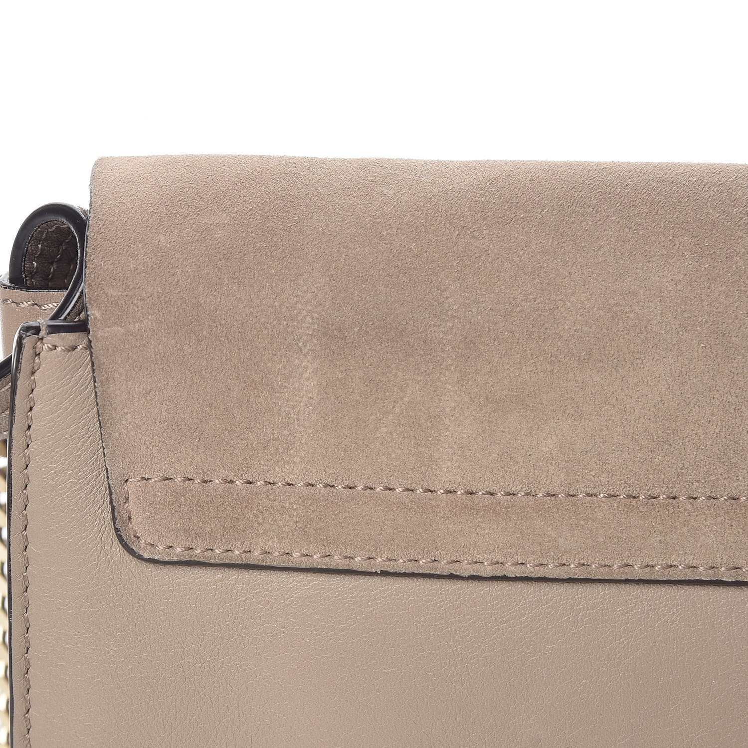 Chloe Suede Calfskin Small Faye Shoulder Bag Motty Grey 15 of 22