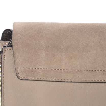 Chloe Suede Calfskin Small Faye Shoulder Bag Motty Grey 15 of 22