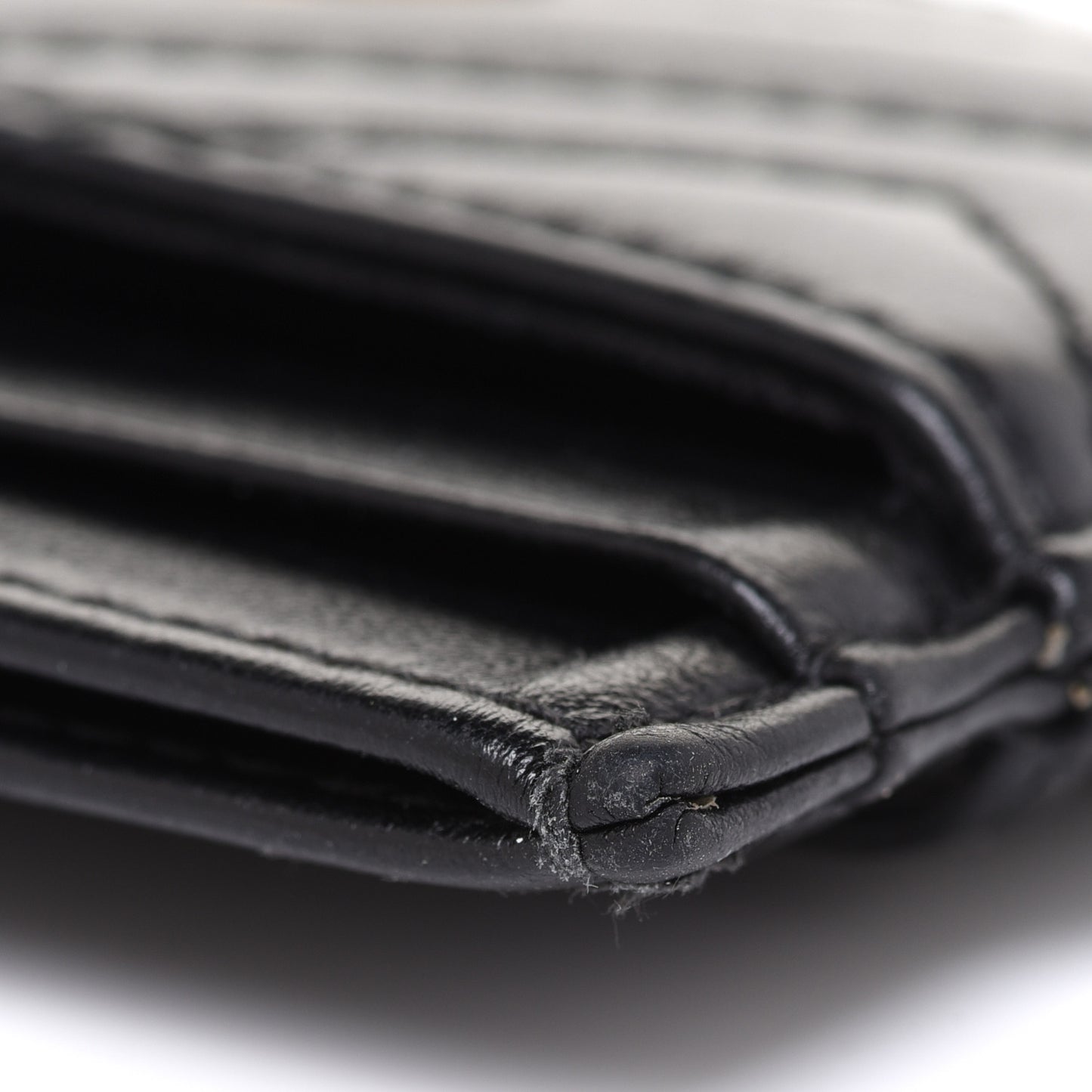 Calfskin Matelasse GG Marmont Card Holder Black