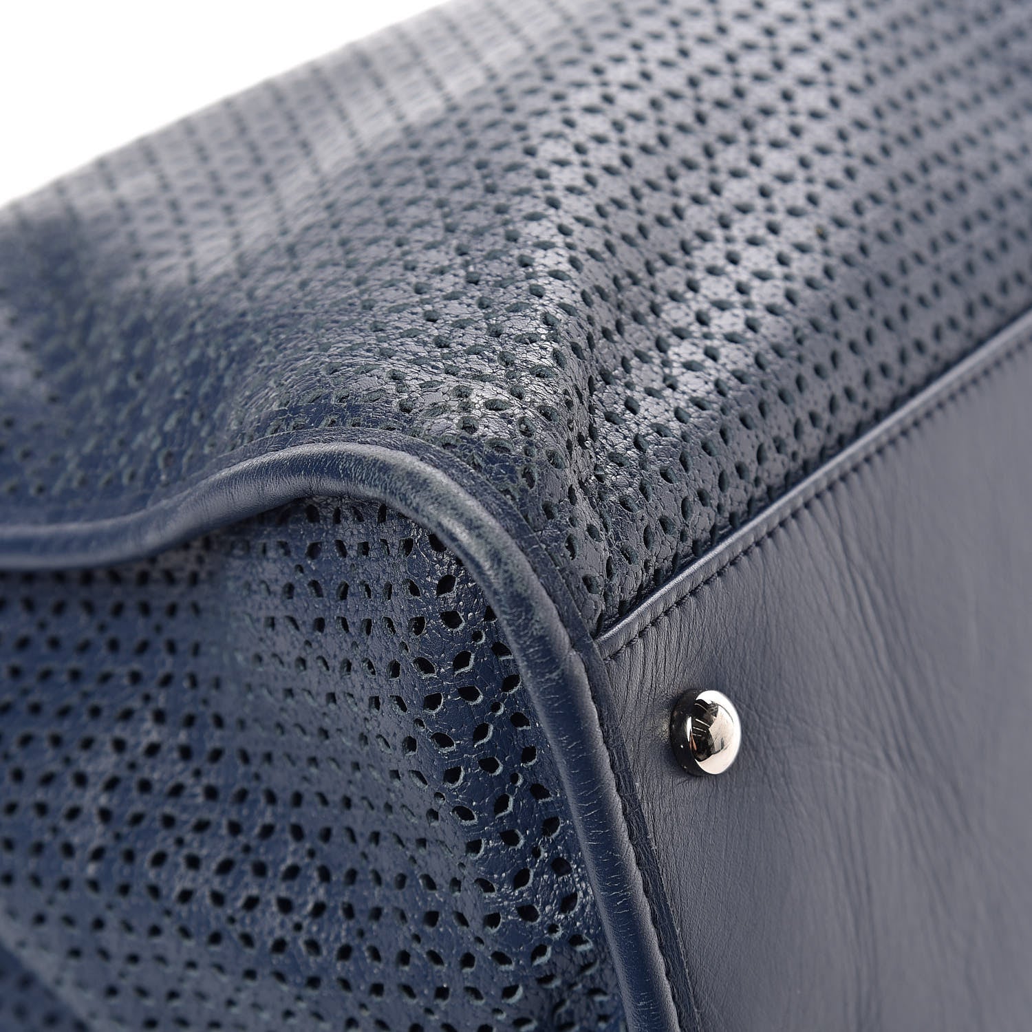 Chanel Calfskin Perforated Up In The Air Tote Dark Blue 11 of 15