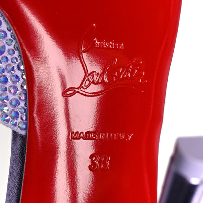 Christian Louboutin Suede Crystal Strass Me Dolly 100 Sandals 38 Lilac 7 of 8