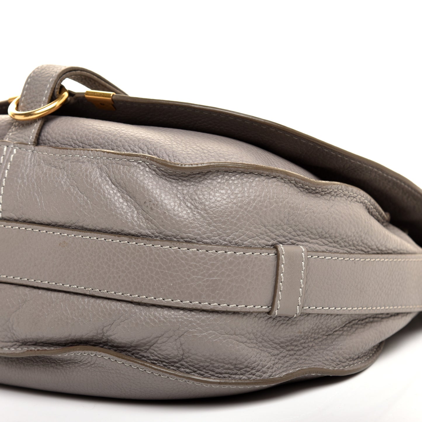 Calfskin Medium Marcie Round Crossbody Bag Cashmere Grey