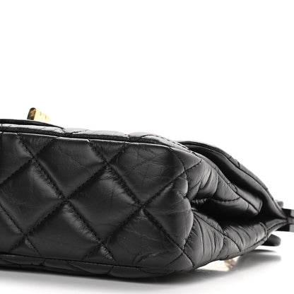 Chanel Aged Calfskin Quilted 2.55 Reissue Mini Hanger Flap Black 10 of 13