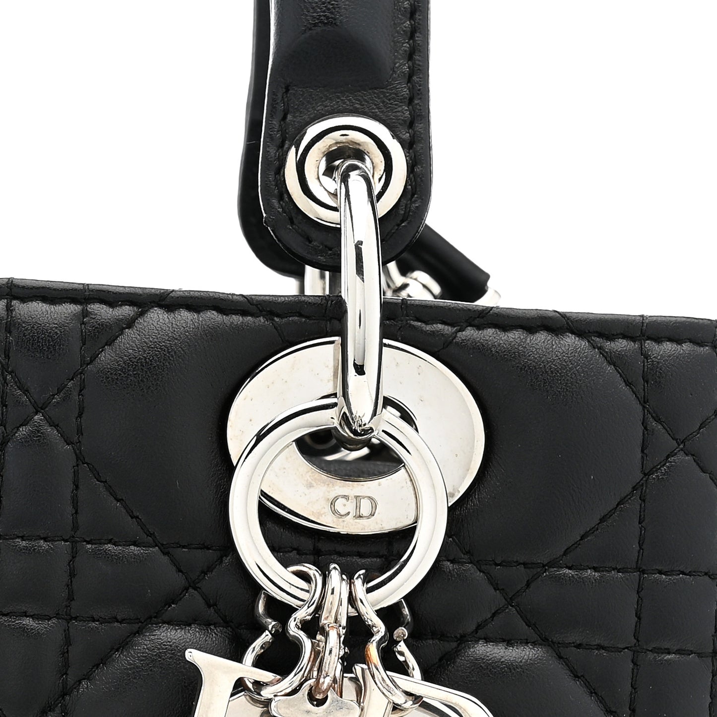 Lambskin Cannage Medium Lady Dior Black