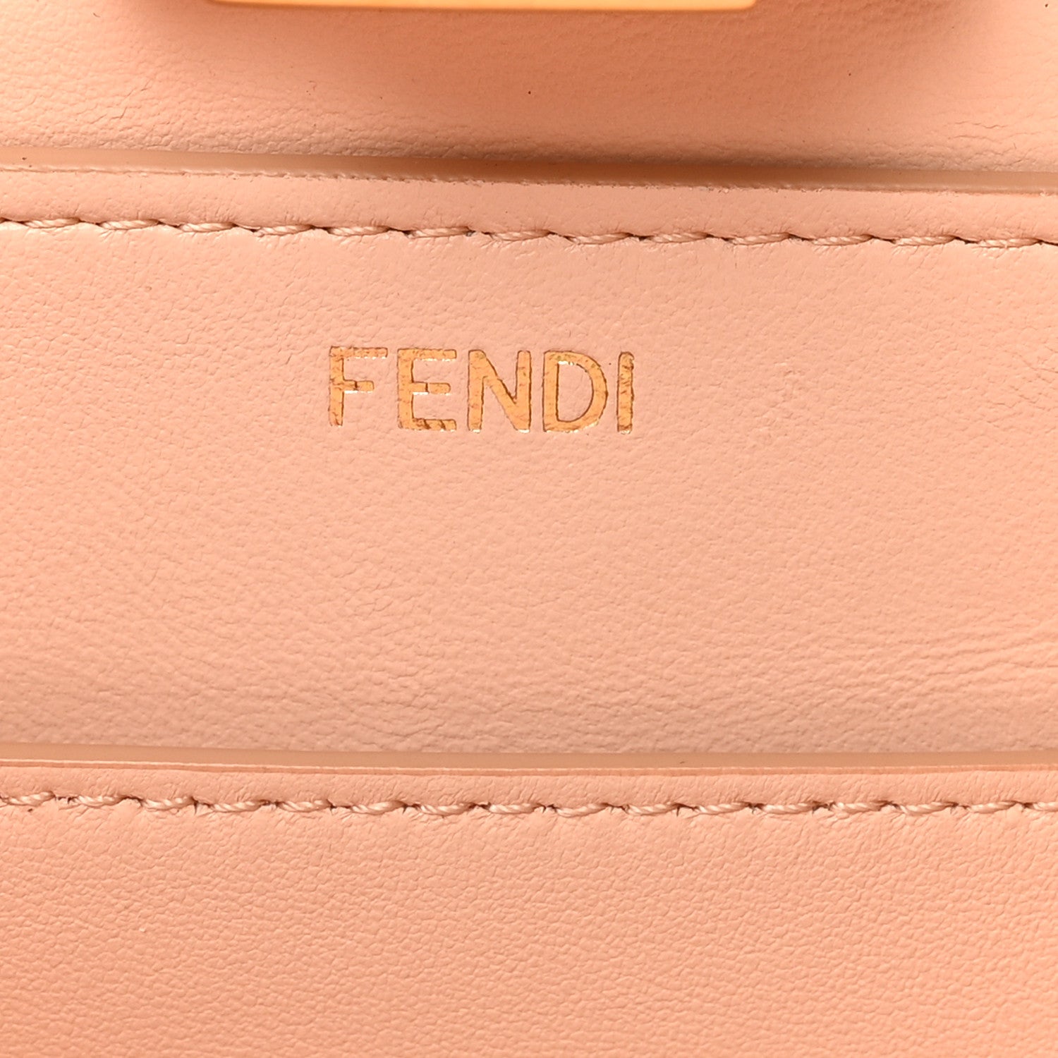 Fendi Vitello Seta Shiny Nappa Medium Peekaboo I SEE U Satchel Miele Scuro Light Rose 6 of 9