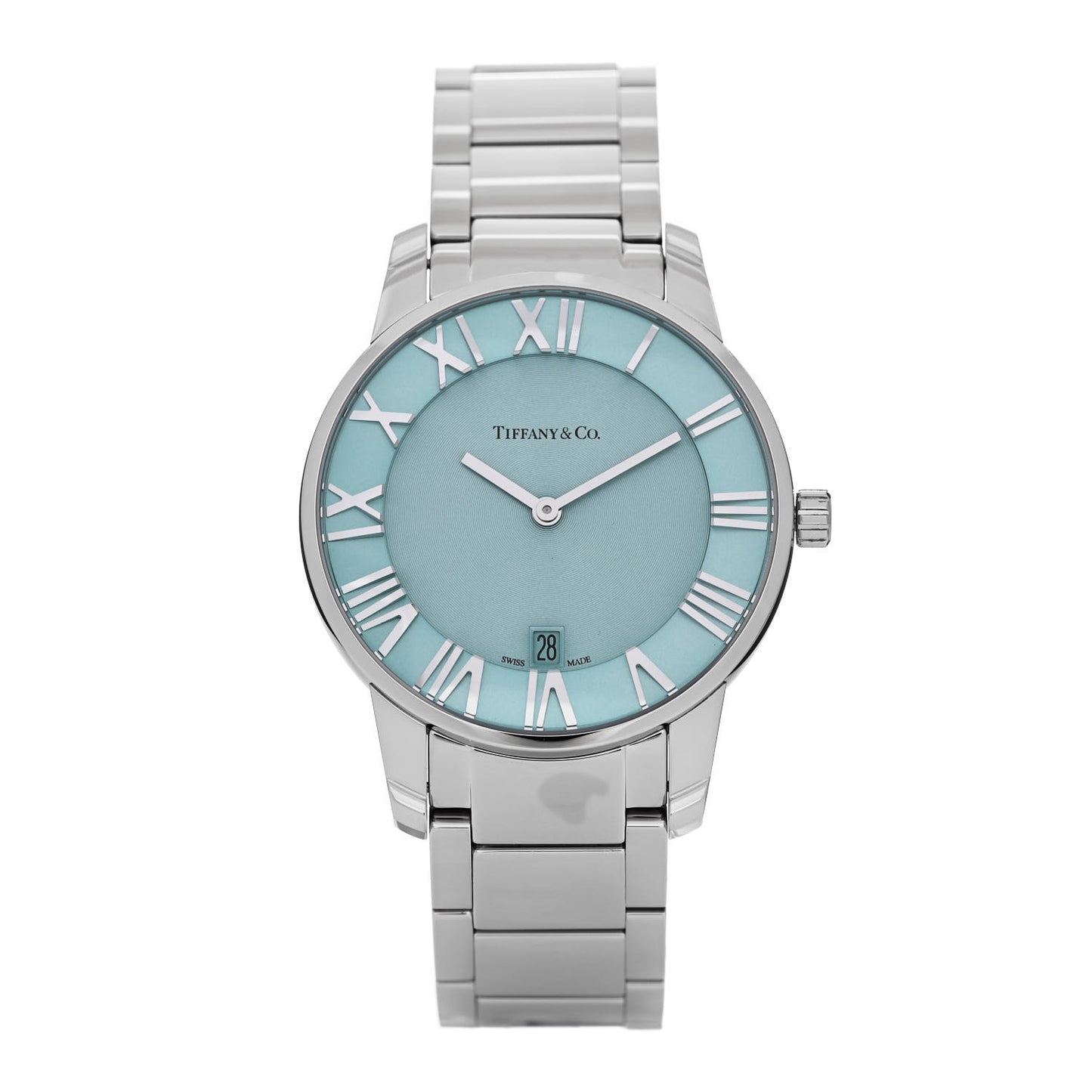 Stainless Steel 37mm Atlas 2-Hand Quartz Watch Tiffany Blue