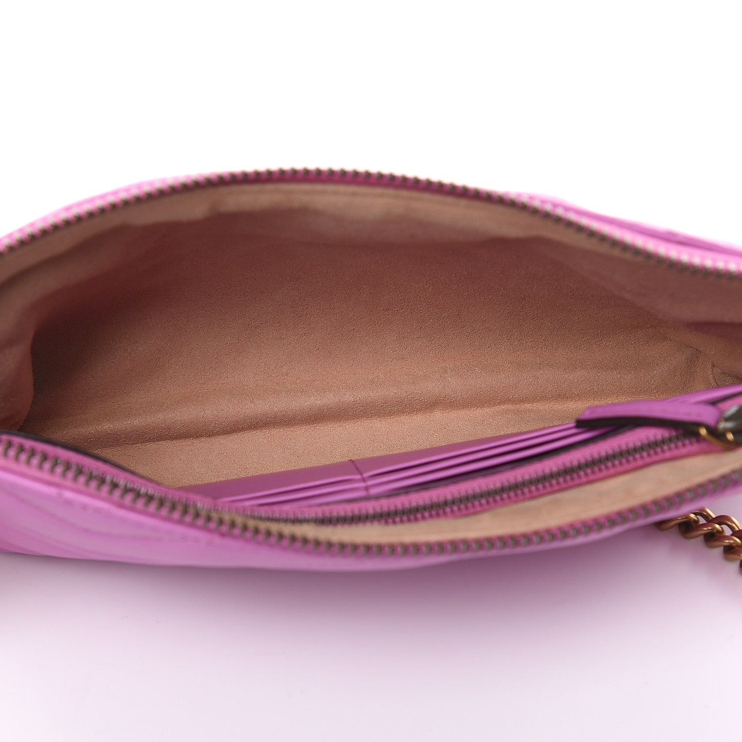 Gucci Calfskin Matelasse Mini GG Marmont Chain Bag Candy Mousse 5 of 10