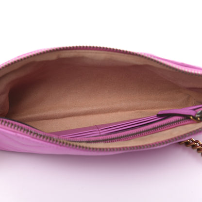 Gucci Calfskin Matelasse Mini GG Marmont Chain Bag Candy Mousse 5 of 10