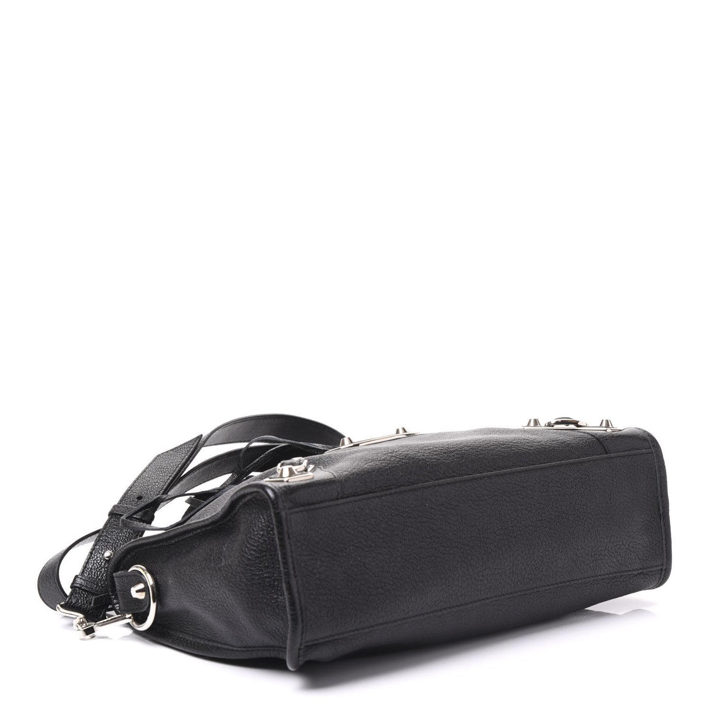 Chevre Silver Metallic Edge Hardware S City Black
