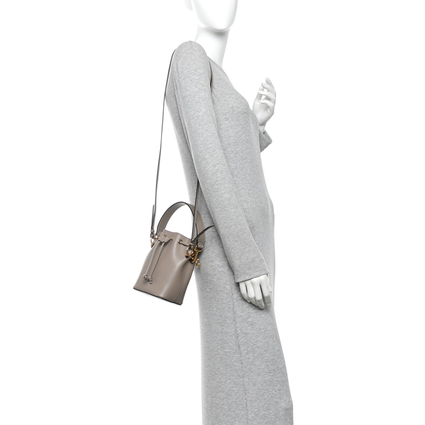 Vitello Cruise F is Fendi Mini Mon Tresor Bucket Bag Tortora