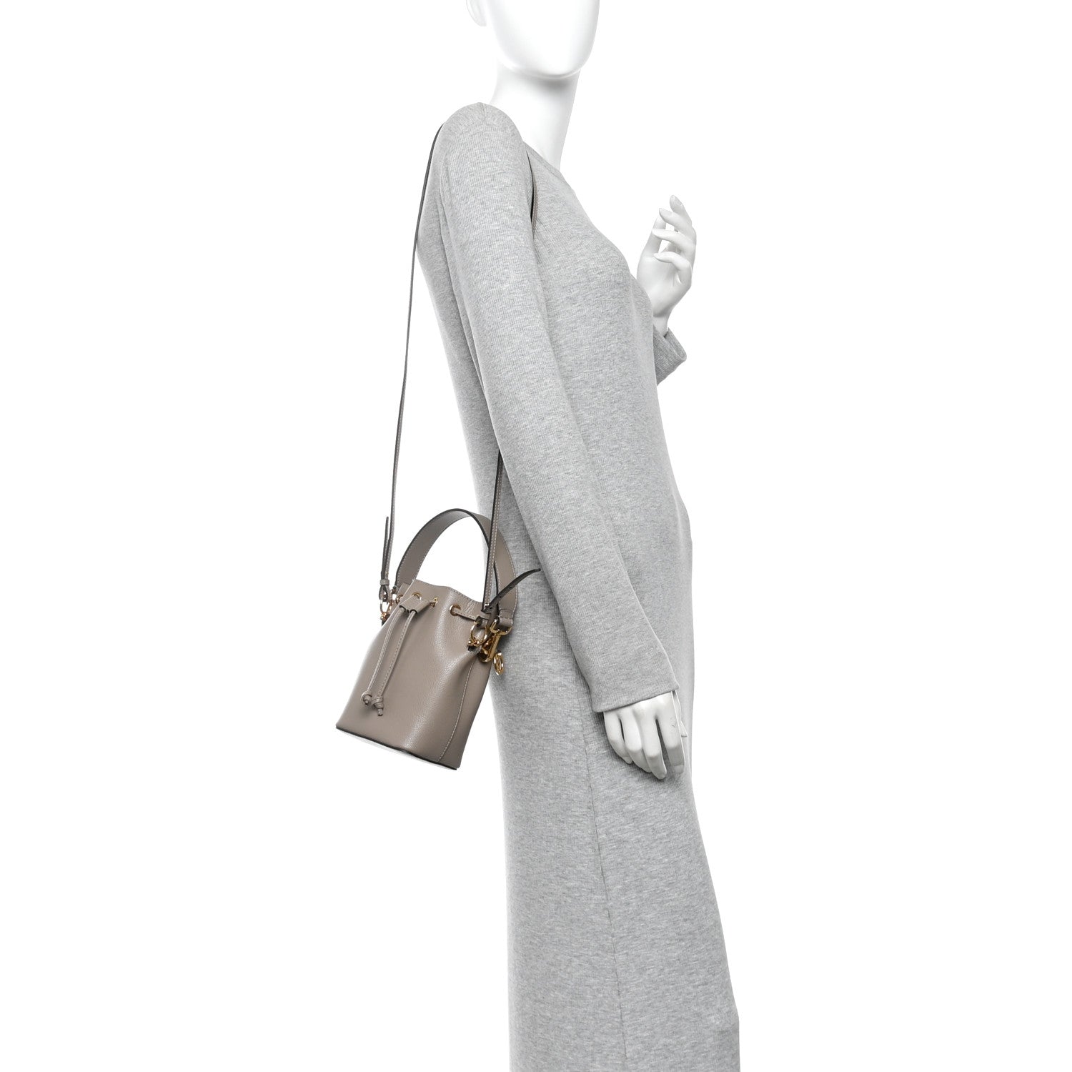 Fendi Vitello Cruise F is Fendi Mini Mon Tresor Bucket Bag Tortora 2 of 11