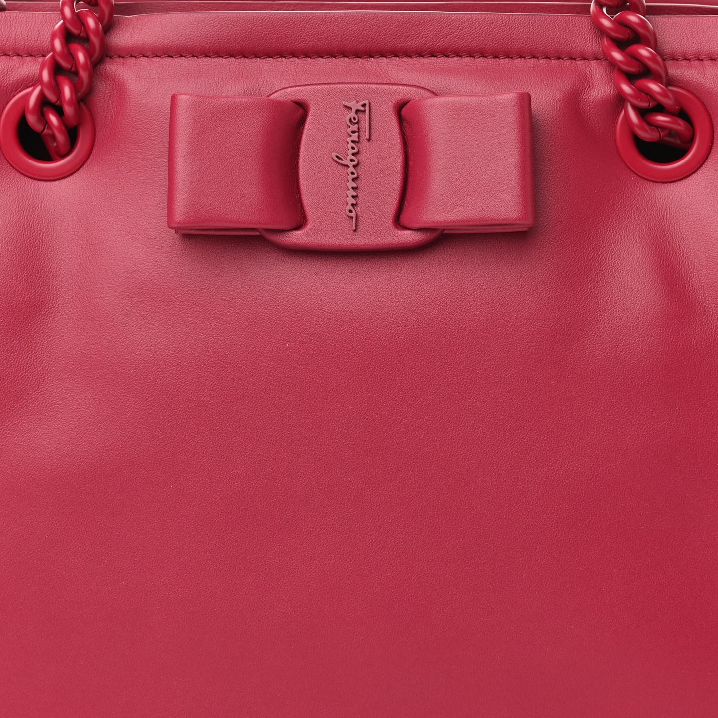 Calfskin Viva Bow Tote Melagrana