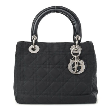Christian Dior Nylon Cannage Medium Lady Dior Black 1 of 10