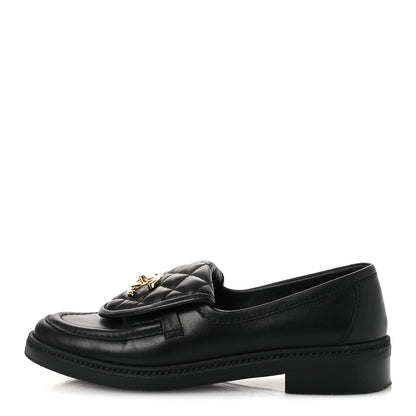 Chanel Lambskin Quilted CC Turnlock Loafers 37 Black 37 Black 1 of 13