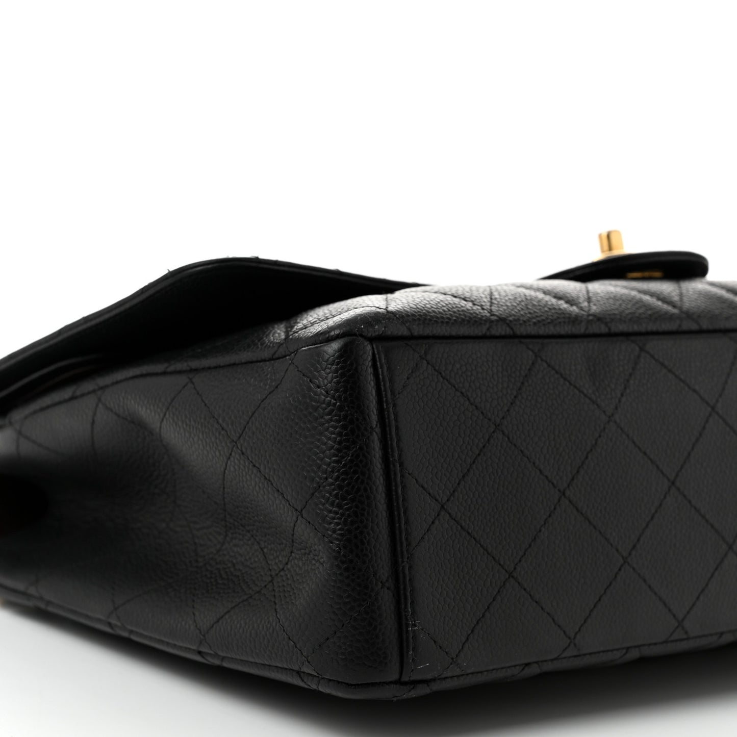 Caviar Quilted Maxi Double Flap Black