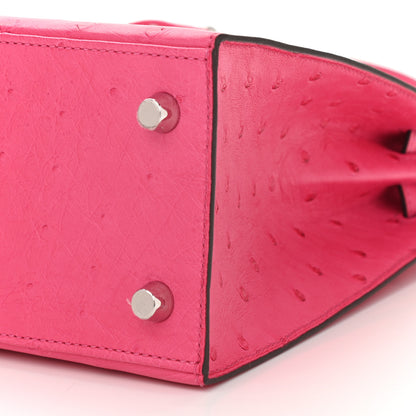 Hermes Ostrich Kelly Sellier 25 Rose Tyrien 10 of 11