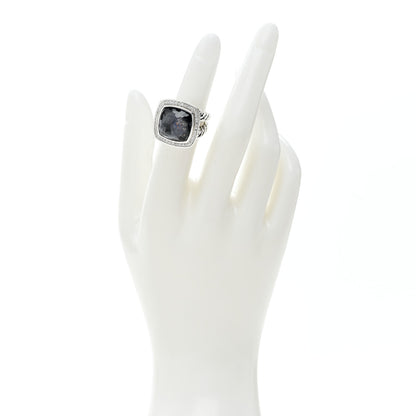 David Yurman Sterling Silver Diamond Black Orchid 14mm Albion Ring 49 4.75 2 of 5