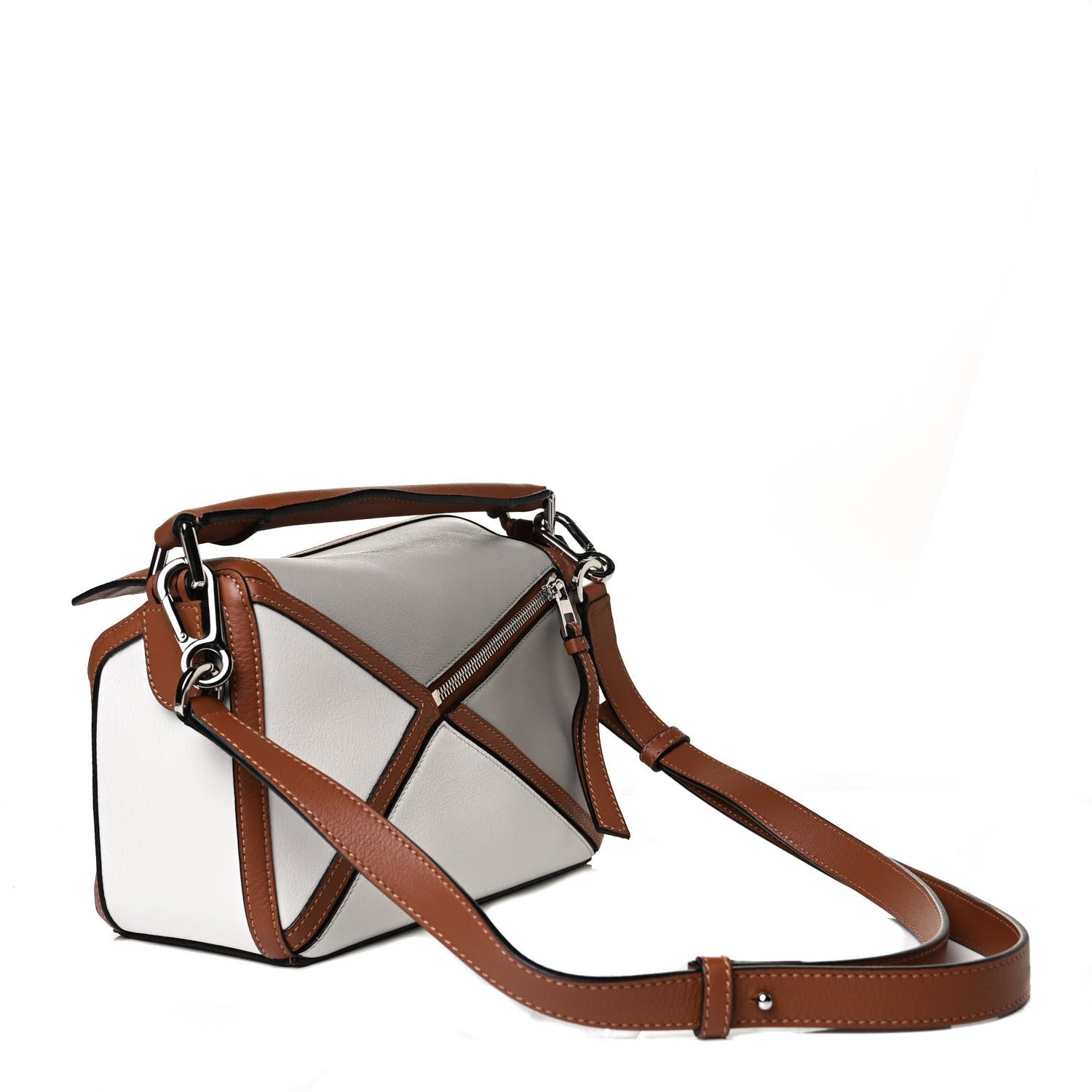 Loewe Calfskin Small Graphic Puzzle Bag Ghost Soft White 2 of 11