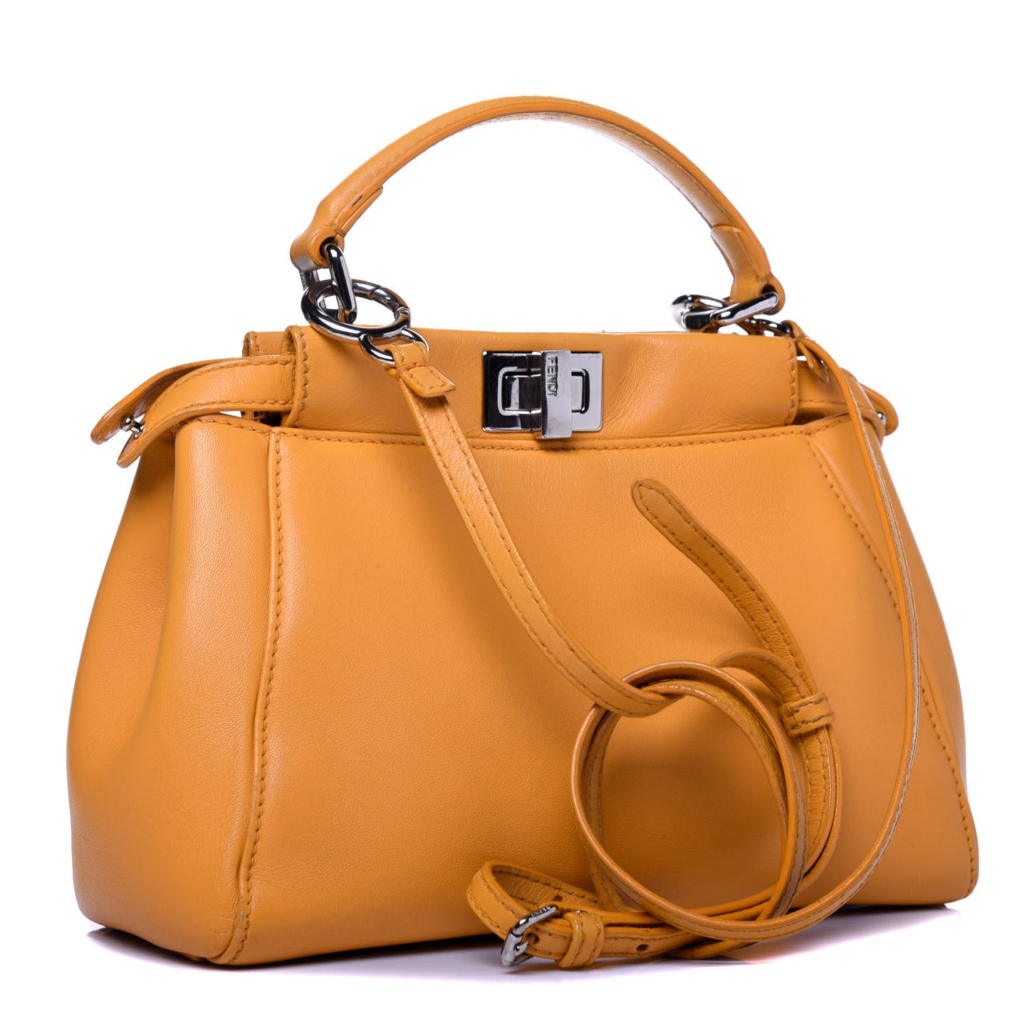 Nappa Mini Peekaboo Iconic Satchel Giallo Syrup
