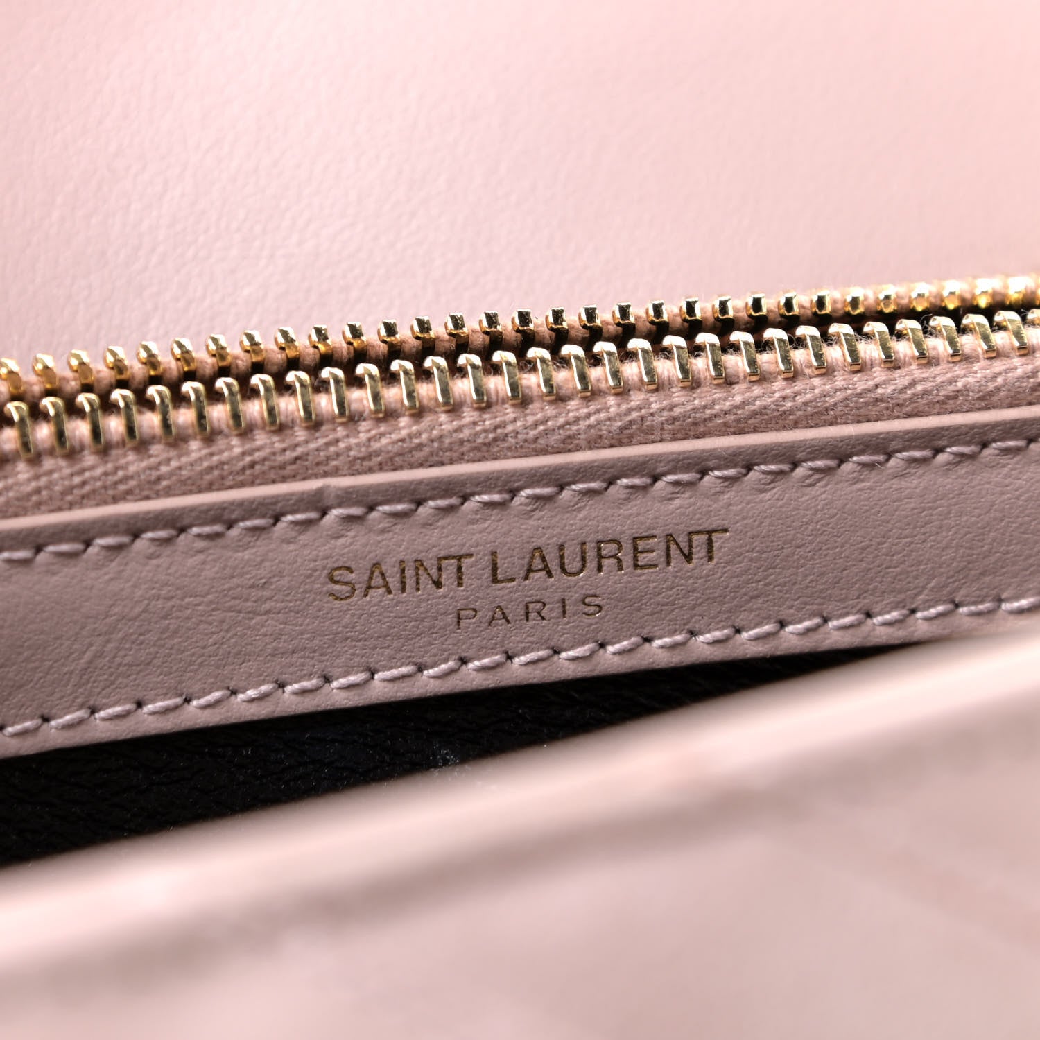 Saint Laurent Calfskin Suede Matelasse Chevron Medium Monogram College Bag Rose Poudre 6 of 10
