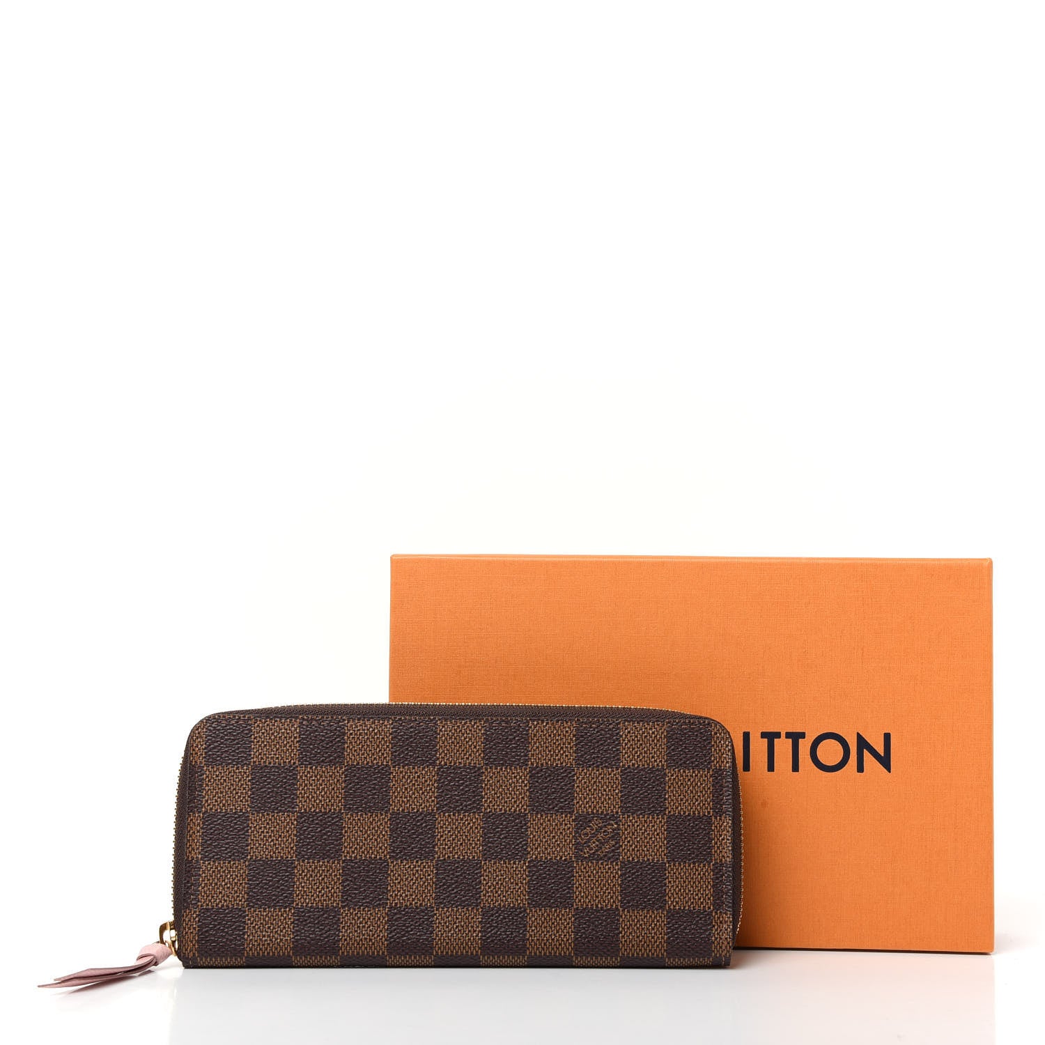 Louis Vuitton Damier Ebene Clemence Wallet Rose Ballerine 7 of 7