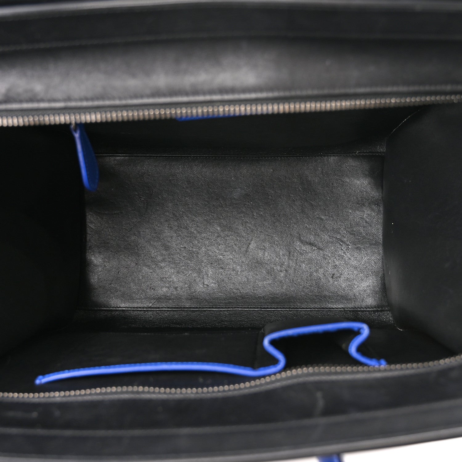 Celine Canvas Smooth Calfskin Mini Tri-Color Luggage Indigo 4 of 9