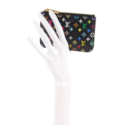 Louis Vuitton Monogram Multicolor Key Pouch Black Violet 2 of 7