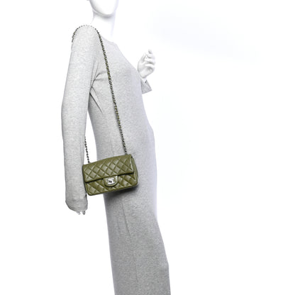 Chanel Lambskin Quilted Mini Rectangular Flap Green 2 of 10