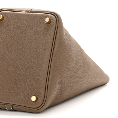 Hermes Taurillon Clemence Picotin Lock 18 PM Etoupe 10 of 11