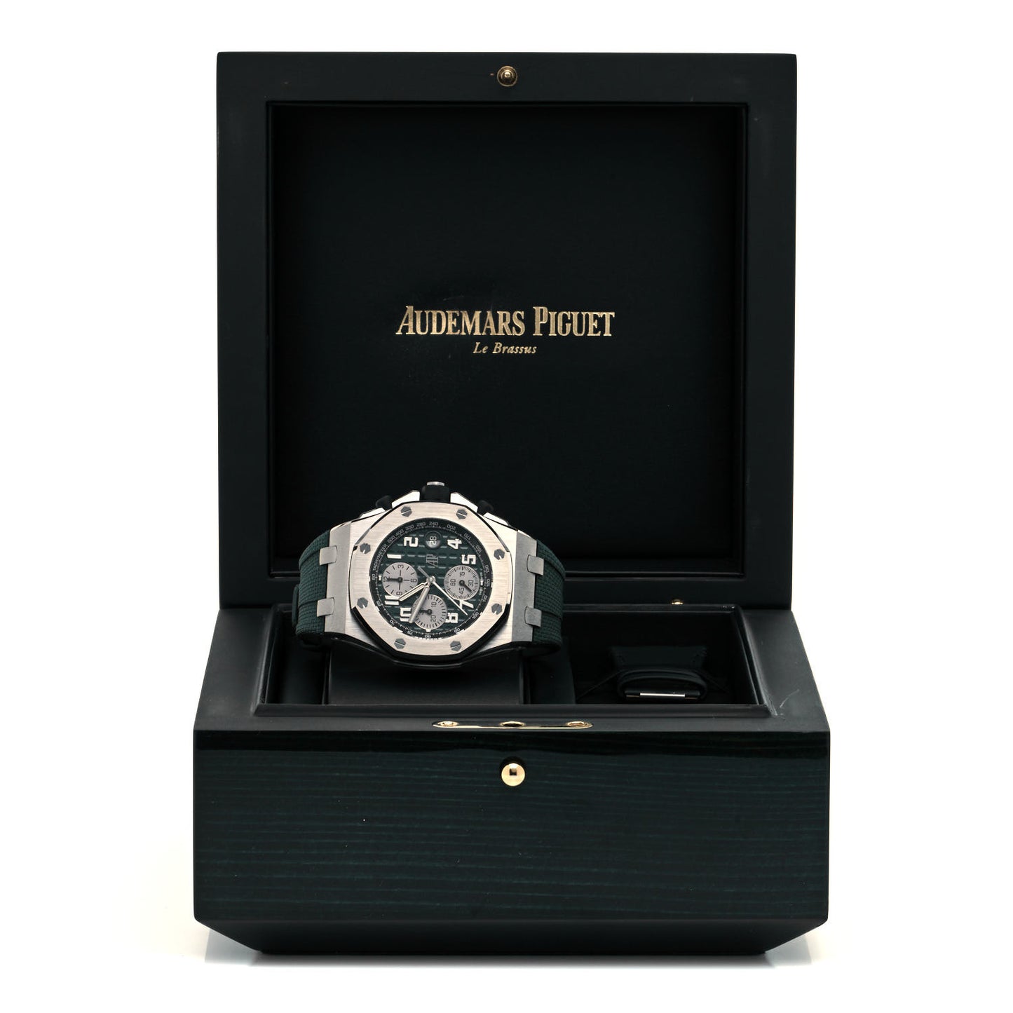 Titanium Rubber 42mm Royal Oak Offshore Chronograph Automatic Watch Green 26238TI.OO.A056CA.01