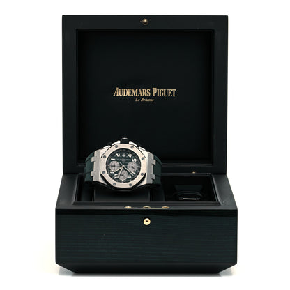 Audemars Piguet Titanium Rubber 42mm Royal Oak Offshore Chronograph Automatic Watch Green 26238TI.OO.A056CA.01 5 of 5