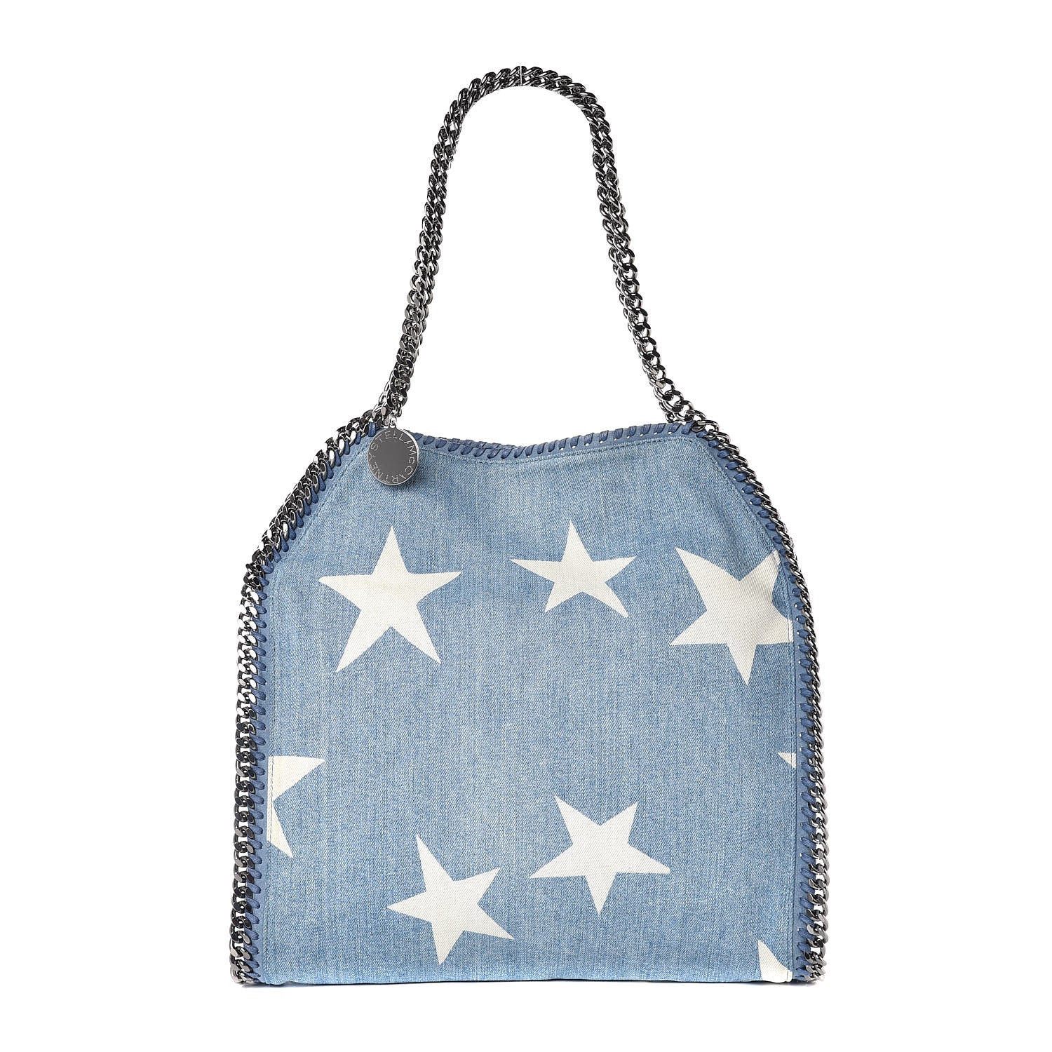 Stella McCartney Denim Star Small Falabella Tote Blue 1 of 8