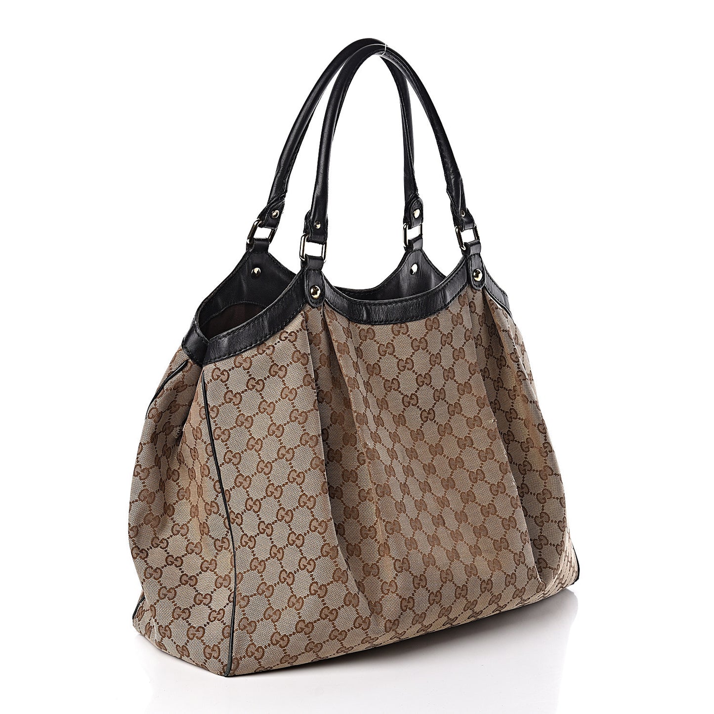 Monogram Large Sukey Tote Beige Ebony Black