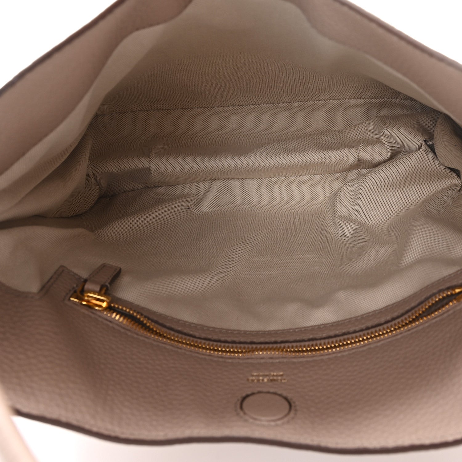 Tom Ford Pebbled Calfskin Small Alix Padlock Zip Hobo Bag Beige 6 of 11