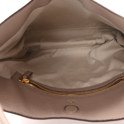 Tom Ford Pebbled Calfskin Small Alix Padlock Zip Hobo Bag Beige 6 of 11